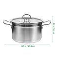 thumbnail image 4 of Stainless Steel Soup Pot Double Handle Stock Pot Stable Base Soup Pot Lidded Soup Pot Kitchen Pot, 4 of 8