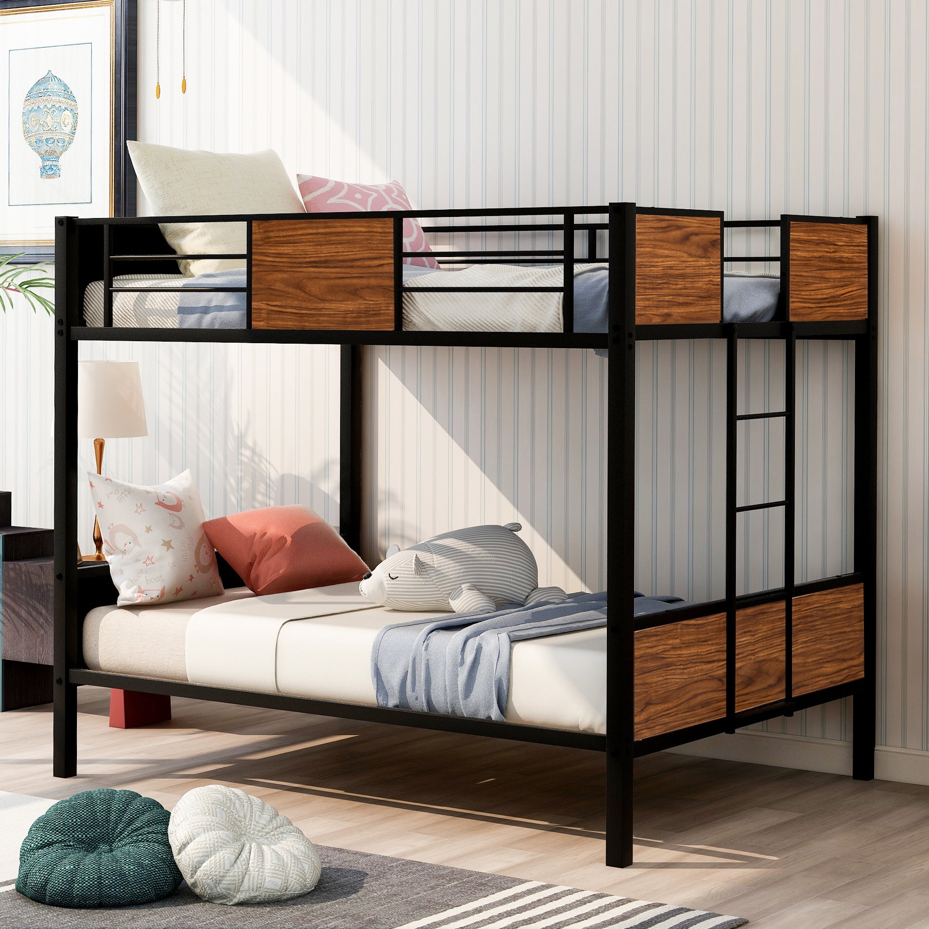 Bellemave Metal Bunk Bed Full Over Full Size, Heavy Duty Bunk Beds