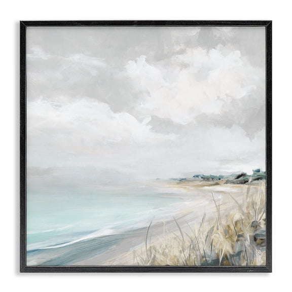 Stupell Industries Coastal Morning By The Dunes Black Framed Giclee Art, design by Carol Robinson