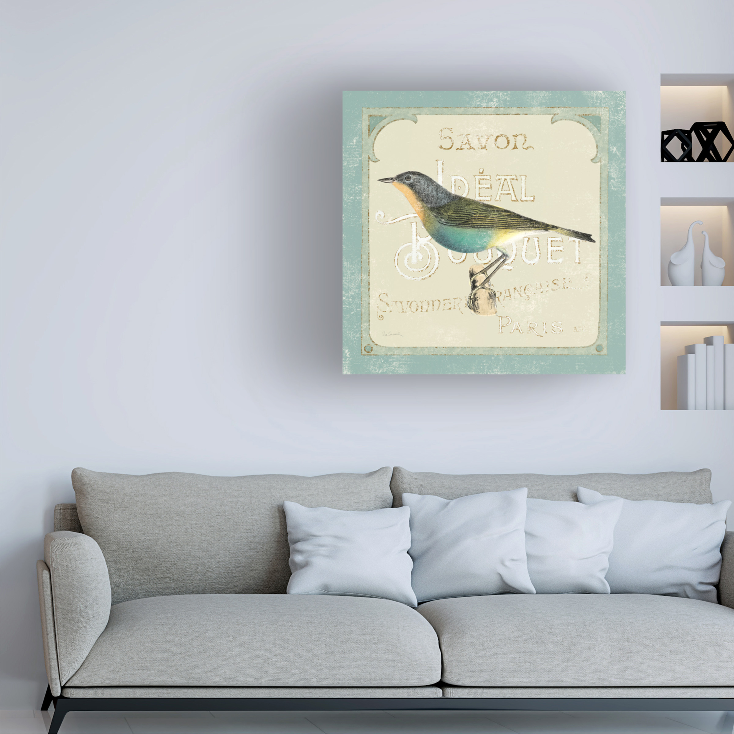 Trademark Fine Art 'Parisian Bird II' Canvas Art by Sue Schlabach