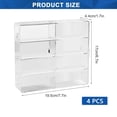 thumbnail image 7 of Clear Acrylic Toy Car Display Case, 1/64 Scale Mini Car Showcase Display, Matchbox Car Storage Box for Mini Toy Display, 8 Compartments, 2 Pack (4pcs), 7 of 7