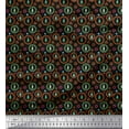 thumbnail image 1 of Soimoi Black Heavy Satin Fabric Wreath,Floral & Bottle Print Fabric by the Yard 54 Inch Wide, 1 of 1