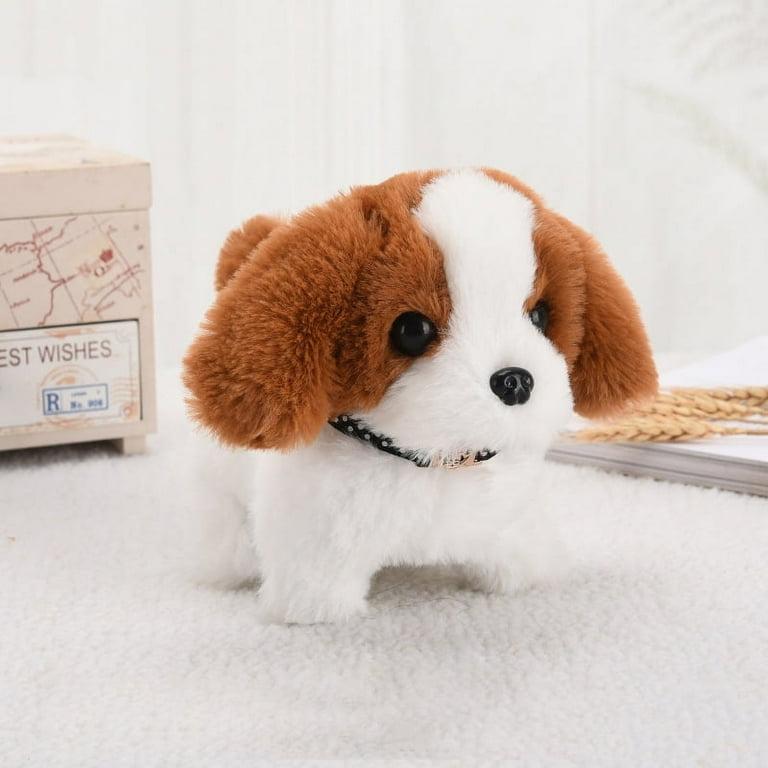Maxcozy Barking Puppy Dog Plush Toys Electronic Interactive Toy Battery Operated Dog Walking Barking Best Buddy for Kids Gift