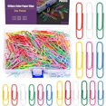 thumbnail image 1 of shiyou-450Pcs 1.1/1.3/2 Inch Coloured Paper Clips Assorted Sizes Small, Medium and Large, Coated Metal Paper Clips Reusable Big Paper Clips Ideal for Office School Document Organizing, 1 of 4
