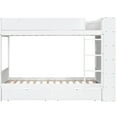 thumbnail image 4 of White Twin Over Bunk Bed With Multi-layer Cabinet & 2 Drawers - Maximize Space, Framework Space Saving Solution, Build, 4 of 6