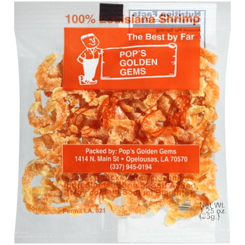 Pop's Golden Gems 100 Louisiana Dried Shrimp, 1.25 oz