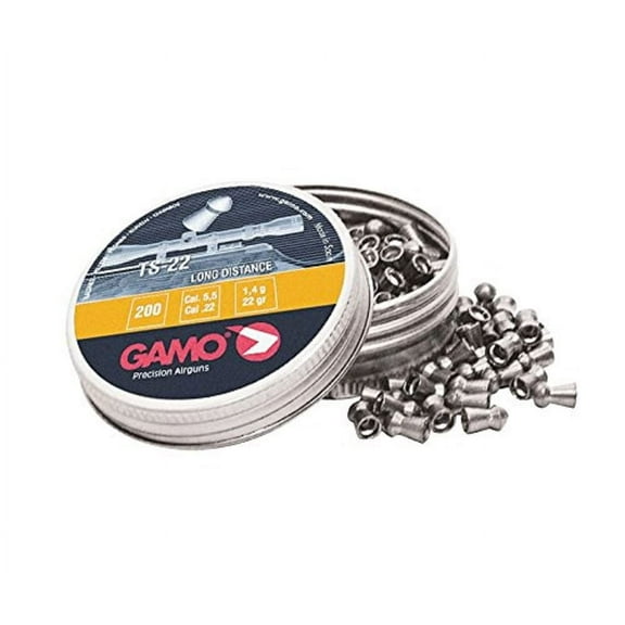 Gamo TS-22 .22 Caliber Pellet Flat Nose Quality  Performance 200 Pack 632176854