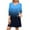 Blue, variant on Qulqfy 3/4 Sleeve Womens Dresses Mini Casual Black Short Tunic V Neck Dresses Women Fall Dresses L