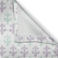 thumbnail image 6 of Ambesonne Fleur De Lis Valance & Curtain, Grunge Pastel Look, 55"x24", Mint Green Lilac White, 6 of 7