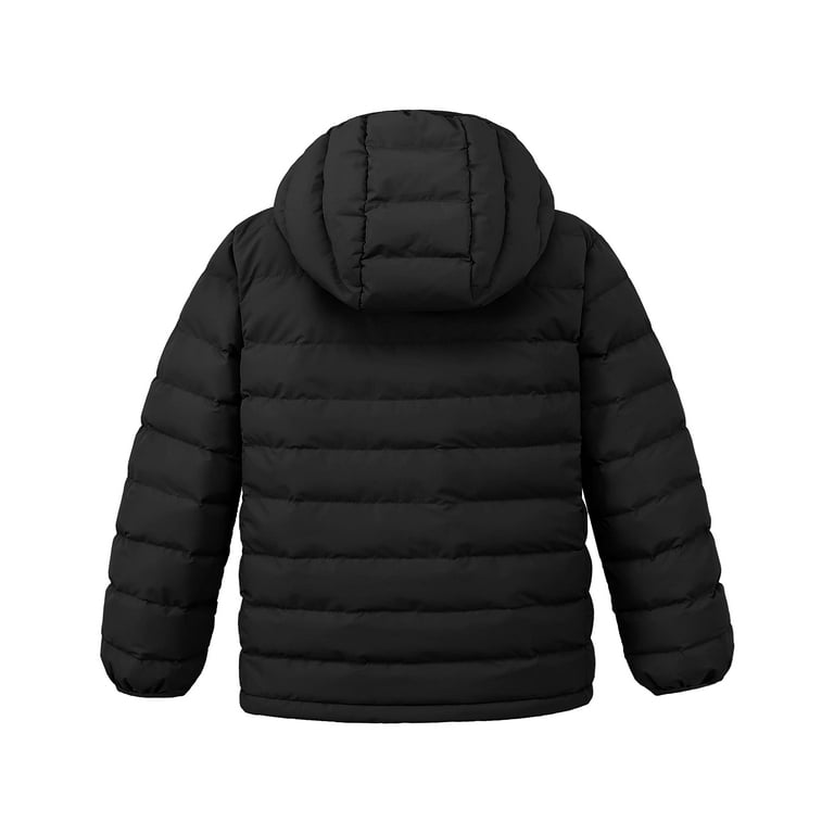  wantdo Girls' Hooded Winter Jackets Warm Fleece Jacket with  Hood Black 14-16: Clothing, Shoes & Jewelry