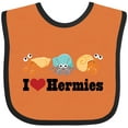 thumbnail image 3 of Inktastic I Heart Hermit Crabs Boys or Girls Baby Bib, 3 of 4