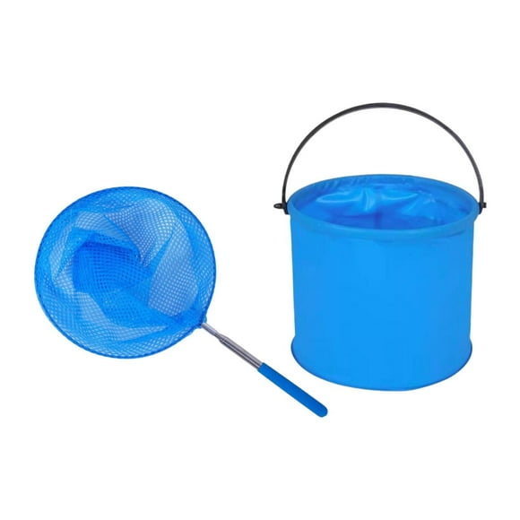 Niños de pescación Neta de playa Telescópica ligera telescópica con herramienta de campamento de cubo plegable para viajes de parques