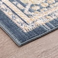 thumbnail image 4 of Crestwood Traditional Oriental 5'3'' x 7' Navy and Aqua Polyester Indoor Area Rug, 5'3'' x 7', 4 of 5