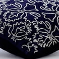 thumbnail image 2 of Cushion Covers, 20x20 inch (50x50 cm) Pillow Cover Navy Blue, Zardozi Periwinkle Zardozi Sparkly Cushion Covers, Floral Throw Pillows Cover, Square Velvet - Silver Periwinkle, 2 of 6