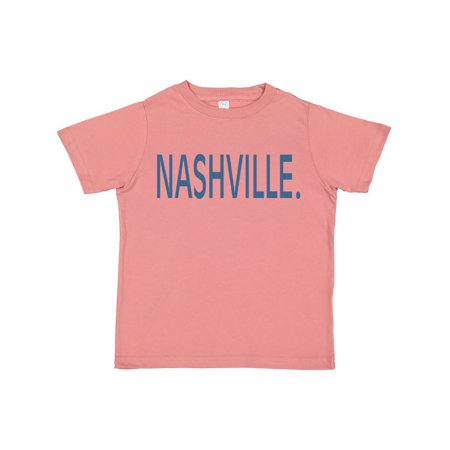 

Inktastic Nashville in Light Blue Text Gift Toddler Boy or Toddler Girl T-Shirt