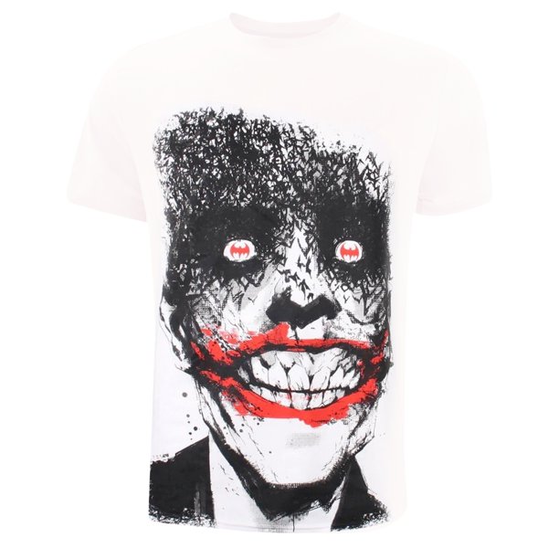 Batman - Camiseta Logotipo para Hombre (Blanco, Negro, Rojo)