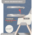 thumbnail image 4 of Silla Periquera Alta Komfort para Bebé Charola Altura Ajustable Gris, 4 of 5