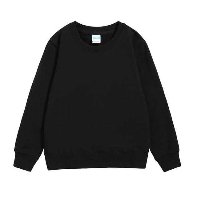 Gubotare Chandail à Col Rond Coupe Régulière pour Garçons, Manches Longues, Chandails pour Garçons (Noir, 4-5 Ans)