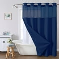 thumbnail image 3 of Vggrvlo Bath Savings Shower Curtain and Liner Set with 12 Hooks Waffle Textured Premium Flexible Bath Tub Clearance Deals 72"x80", 3 of 6