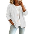 thumbnail image 4 of Stralyhd Denim Shirt Jackets for Women Denim Shacket Jacket Long Sleeve Button Down Cardigan Coat Outwear Trendy Casual Office Work Jacket White S, 4 of 4