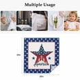 thumbnail image 5 of Cloth Napkins Set of 2 - 20x20 Inches, Independence Day Washable Reusable Table Napkins, 4th of July Patriotic Star Blue Red Flag Soft & Absortbent Dining Napkin for Party Wedding Hotel Restaurant, 5 of 8