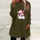 thumbnail image 1 of Puntoco Suéter Mujer Cuello Redondo e Invierno Suelto Estampado Bolsillo Cálido Manga Larga Blusa Tops Navidad Liquidación Puntoco Puntoco-942, 1 of 4