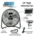 thumbnail image 2 of Seasons Comfort 14-In. 3-Speed High-Velocity Heavy-Duty Floor Fan, FHV14, Black, FHV14, 2 of 10