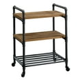 thumbnail image 5 of Sauder Iron City® Multi-purpose Cart, Checked Oak Finish, 5 of 12