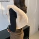 thumbnail image 5 of Bolso de hombro de piel sintética para mujer, de moda de invierno, de color liso, de felpa suave, con asa superior, pequeño, para mujer, 5 of 5