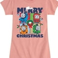 thumbnail image 3 of Thomas & Friends - Merry Christmas Grid White Only - Youth and Toddler Girls Fitted Short Sleeve Graphic T-Shirt, 3 of 5