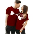 thumbnail image 2 of His and Her Shirt Set for Men Women Outfits, Matching Friend Hoodies His And Hers Anniversary T Shirts Anniversary Couple T Shirts For Lesbians Valentine's Day womens clothing Valentine Men'S Wine M, 2 of 6