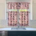 thumbnail image 3 of Dog Print Kitchen Curtains 36 Inch Short - 3 Panel Set, Cute Puppy & Floral Design, Rod Pocket Pet Lover Curtains 100% Polyester, Paw & Bone Pattern for Kitchen, Living Room, Bedroom, Easy Wash, 3 of 6