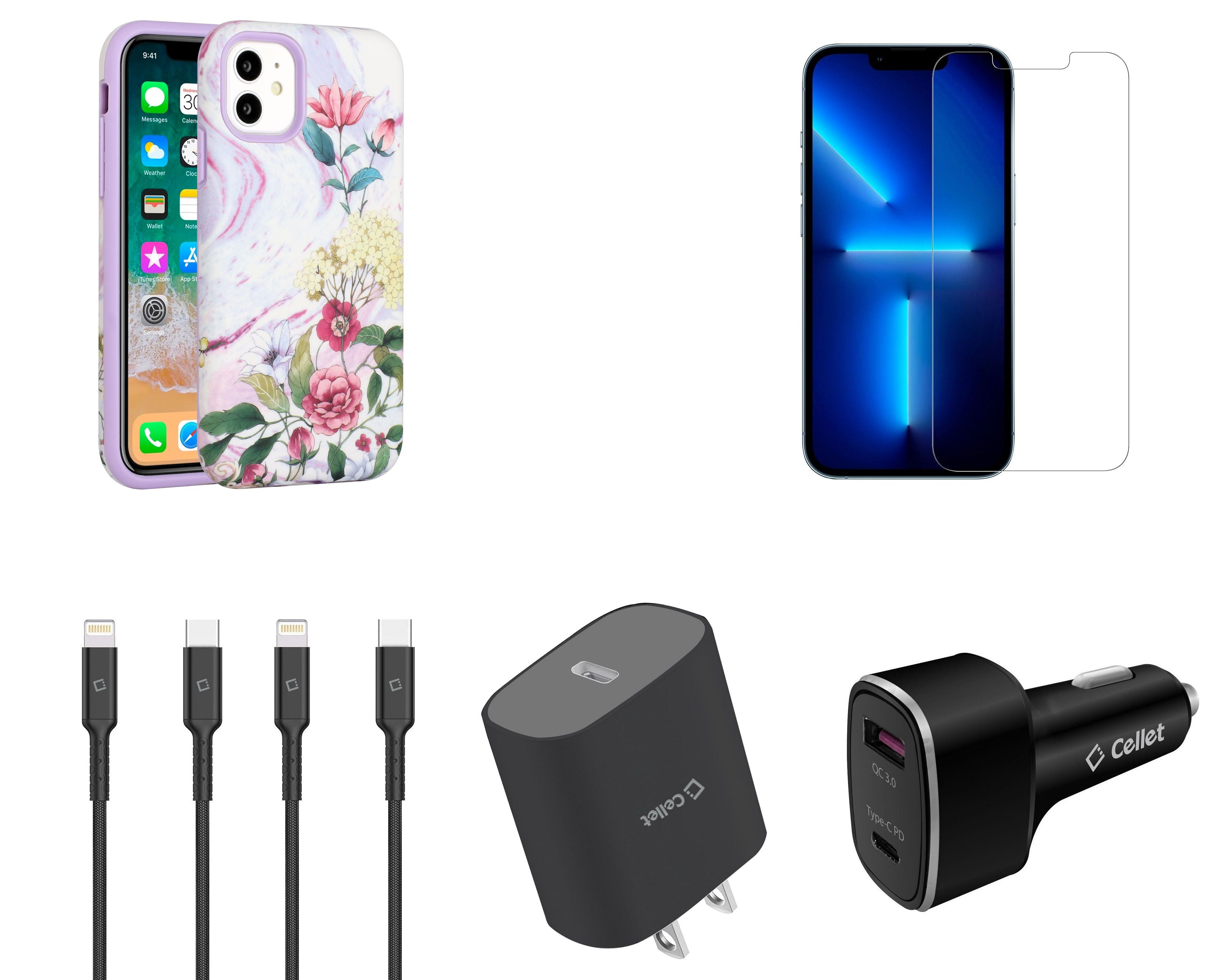 Accessories Bundle Pack for iPhone 14 Pro Max Case Heavy Duty Case