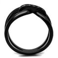 thumbnail image 3 of Womens Black Ring Anillo Para Mujer Stainless Steel Ring with Top Grade Crystal in Black Diamond Maria, 3 of 4