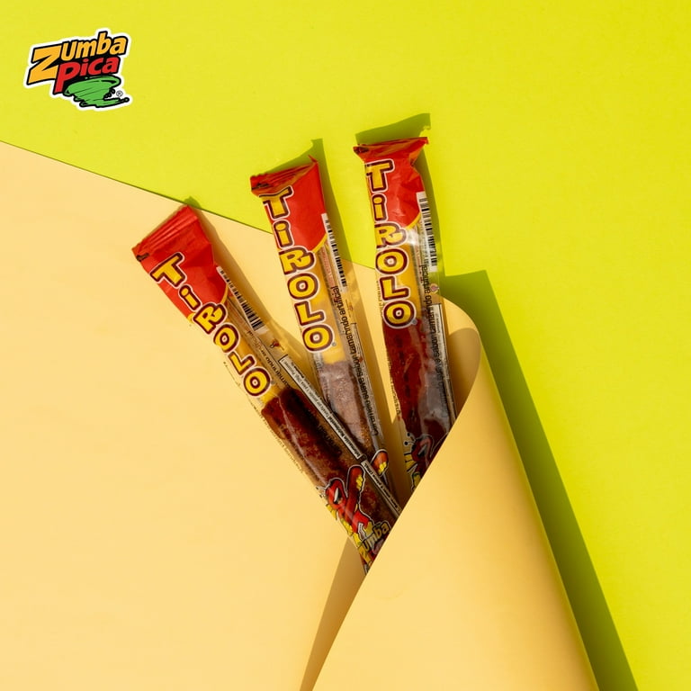 Zumba Pica Tirolo Tamarind Candy Straws, Chewy Mexican Candies, 10