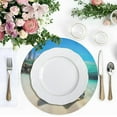 thumbnail image 5 of Coolnut Round Braided Placemats Set of 6,Sea Turtle Washable Dining Table Durable PVC 15 Inch Non-Slip Heat Resistant Place Mats for Table Decor Home Decor, 5 of 7