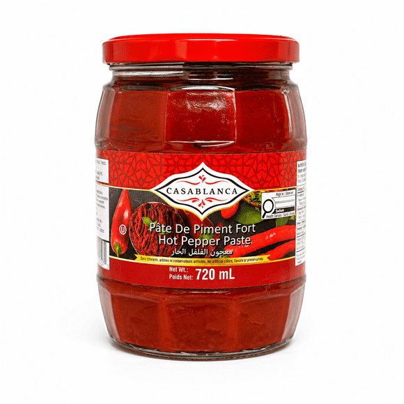 Casablanca Pâte de Piment Fort – Pâte de Chili Épicée Traditionnelle 720 ml