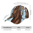 thumbnail image 2 of Pofeuu Christmas Horse Print Adult Adjustable Embroidered Graphic Baseball Hat for Men and Women, 2 of 6