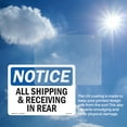 thumbnail image 5 of All Shipping And Receiving In Rear OSHA Notice Vinyl Decal Label 5 Inch x 3.5 Inch - 10 Pack, 5 of 6