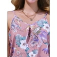 thumbnail image 5 of INSPIRE CHIC Women's Floral Summer V Neck Spaghetti Strap Casual Strappy Shirts XL Pink, 5 of 6