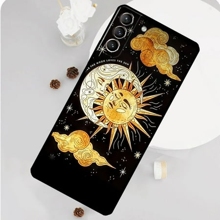 Sun Moon Face Phone Case For Samsung Galaxy S23 Ultra S21 S20 FE S9 S10 Plus Note 10 20 S22 Ultra Funda For Note 10 Plus 9625