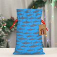 thumbnail image 4 of Fuzoiu Cute Shark Print Christmas Gift Bag,Burlap Gift Bag with Drawstring Closure & Hang Tag,Perfect for Holidays, Birthdays, and Special Occasions-Medium, 4 of 7