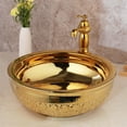 thumbnail image 3 of Golden Luxury Ceramic Wash Basin, 3 of 3