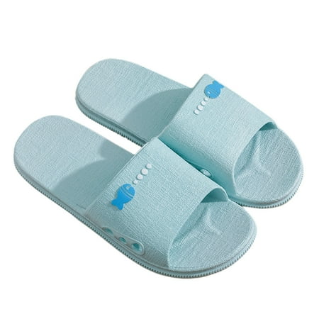 

Daznico Womens Sandals Summer Indoor Anti Slip Soft Sole Bathing Household And Outdoor Wmomen Slippers ( Light Blue 6 )