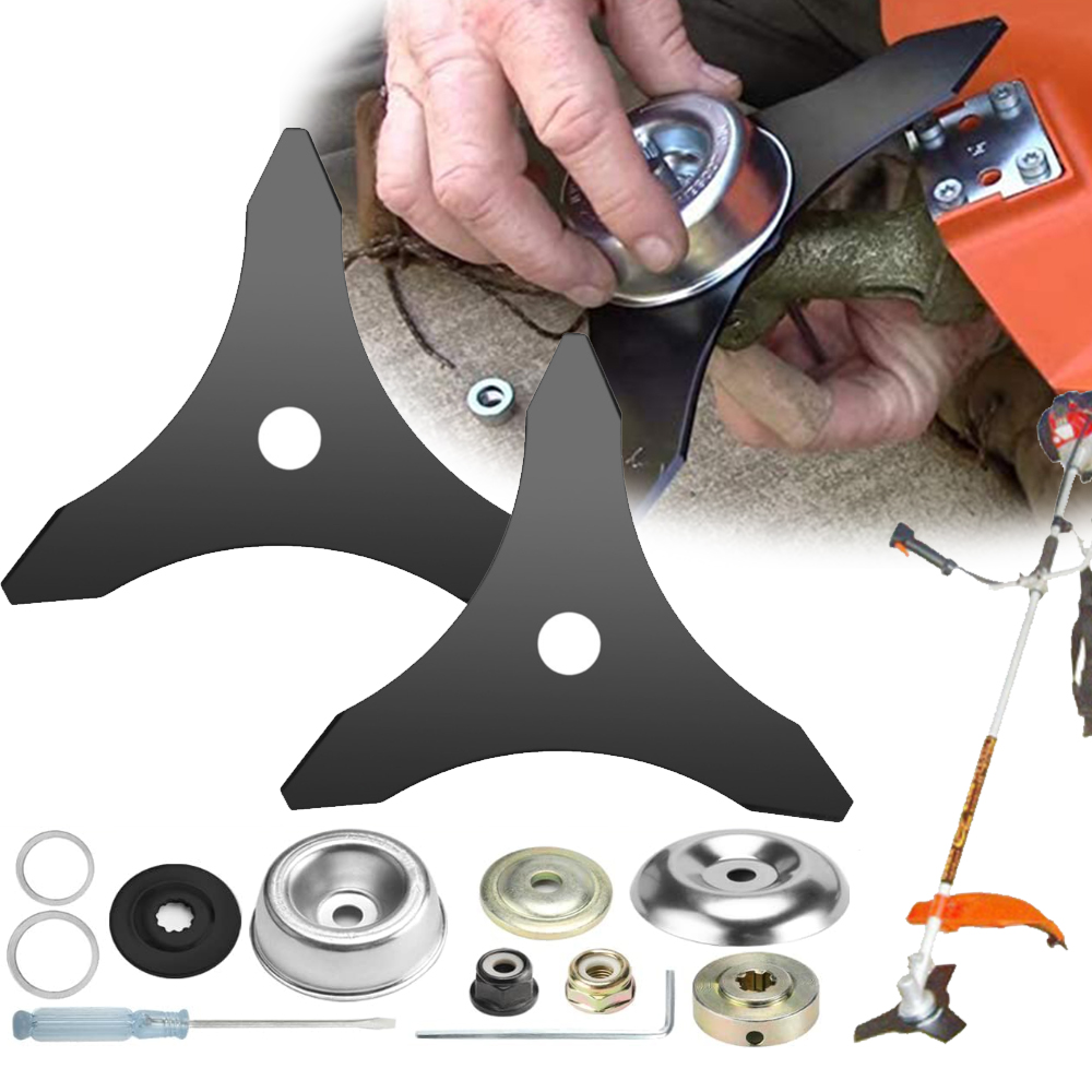 2 Set 10" Diameter 3Teeth Steel Brush Blade Weed Eater, Brush Cutter