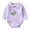 Purple, variant on Baby Girls Ruffle Bodysuit Infant Ribbed Knit Romper Jumpsuit Long Sleeve Onesie Overall Newborn Princess Outfit,Cute Bow/Peter Pan Collar Romper
