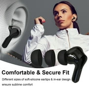 Donerton Wireless Bluetooth Headphones, In-Ear Bluetooth 5.1 IP7 Waterproof Hi-Fi Stereo Headphones with Microphone, 32 Hours Playback Wireless Headphones with LED Display