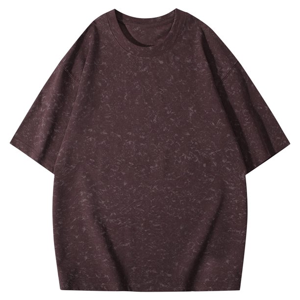 Blusas y camisas de manga corta con cuello redondo para hombre, blusas/camisetas casuales de verano a la moda de color liso con cuello redondo para hombre.