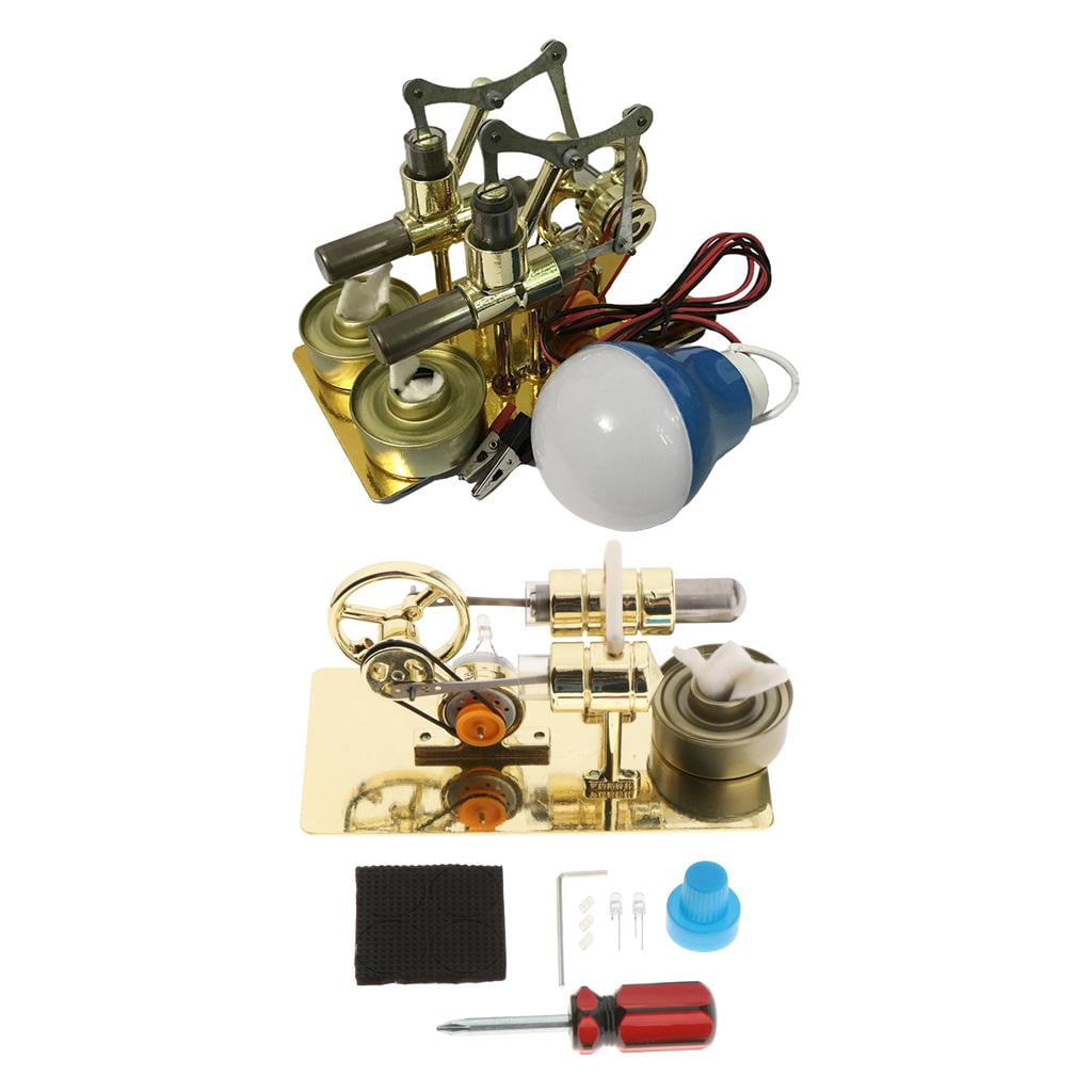 DAOYU Modèle de moteur à vapeur avec chaudière à monter soi-même, mini moteur à vapeur de type oscillant, générateur de machine à vapeur, cadeau éducatif et passe-temps