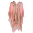 thumbnail image 2 of Joernso Women Summer Beach Bikini Cover Up Loose Chiffon Blouse Shawl Scarf with Buttons, 2 of 6